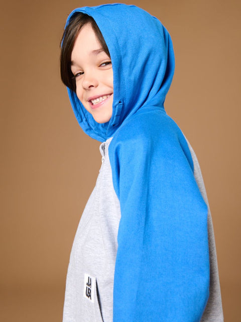 Sinsay Baby Boy's Blue & Gray Hooded Jacket | Sinsay In Lebanon