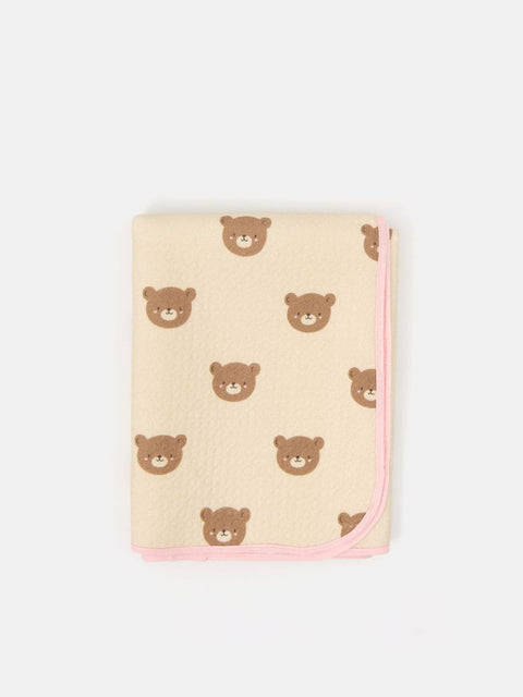Sinsay Light Beige Bear Printed Baby Portable Changing Mat | Sinsay In Lebanon