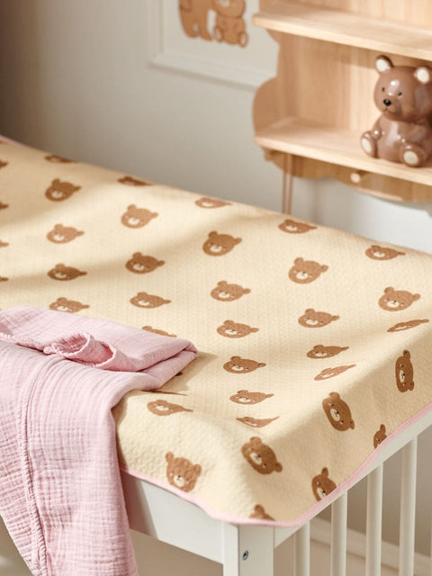 Sinsay Light Beige Bear Printed Baby Portable Changing Mat | Sinsay In Lebanon