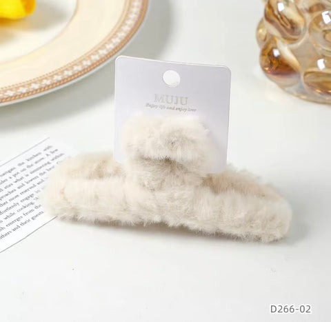 Muju Soft Rabbit Plush Clip Hair Claw Accessories | Muju In Lebanon