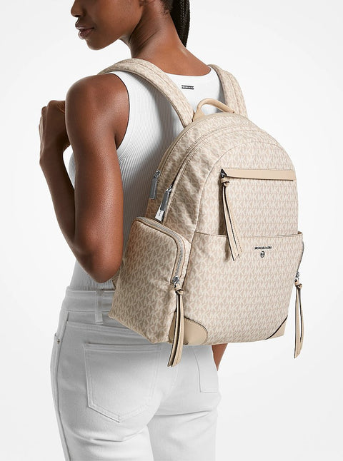 Mickael Kors  Women's Beige with Signature Logo Print  Backpack Bag |Mickael Kors in Lebanon