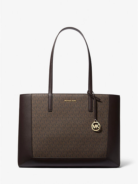 Michael Kors Women's Dark Brown Sallie Logo Large East West Tote Bag | Michael Kors In Lebanon