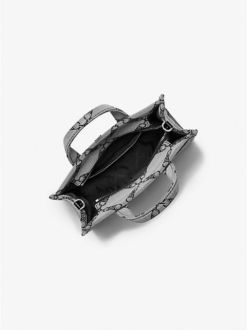 Michael Kors Women's Grey Gigi Small Empire Logo Jacquard Messenger Hand Bag | Michael Kors In Lebanon