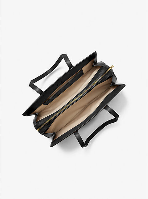 Michael Kors Women's Black Laila Medium Leather Tote Bag | Michael Kors In Lebanon