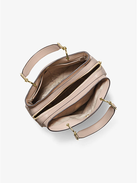 Michael Kors Women's Beige Grained Leather Lillie medium-sized Hand Bag | Michael Kors In Lebanon