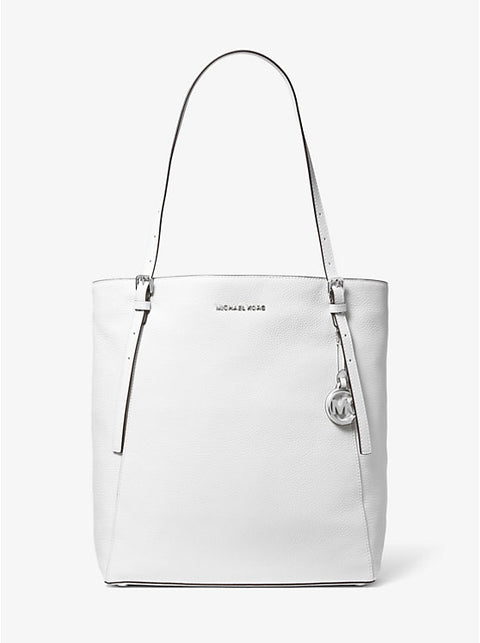 Michael Kors Women's White Megan Large Pebbled Leather Tote Bag | Michael Kors In Lebanon