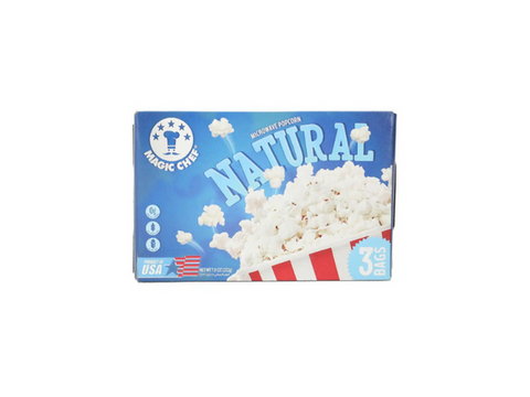 Magic Chef Microwave Popcorn Natural Salt 3 Bags - 222g | Magic Chef In Lebanon