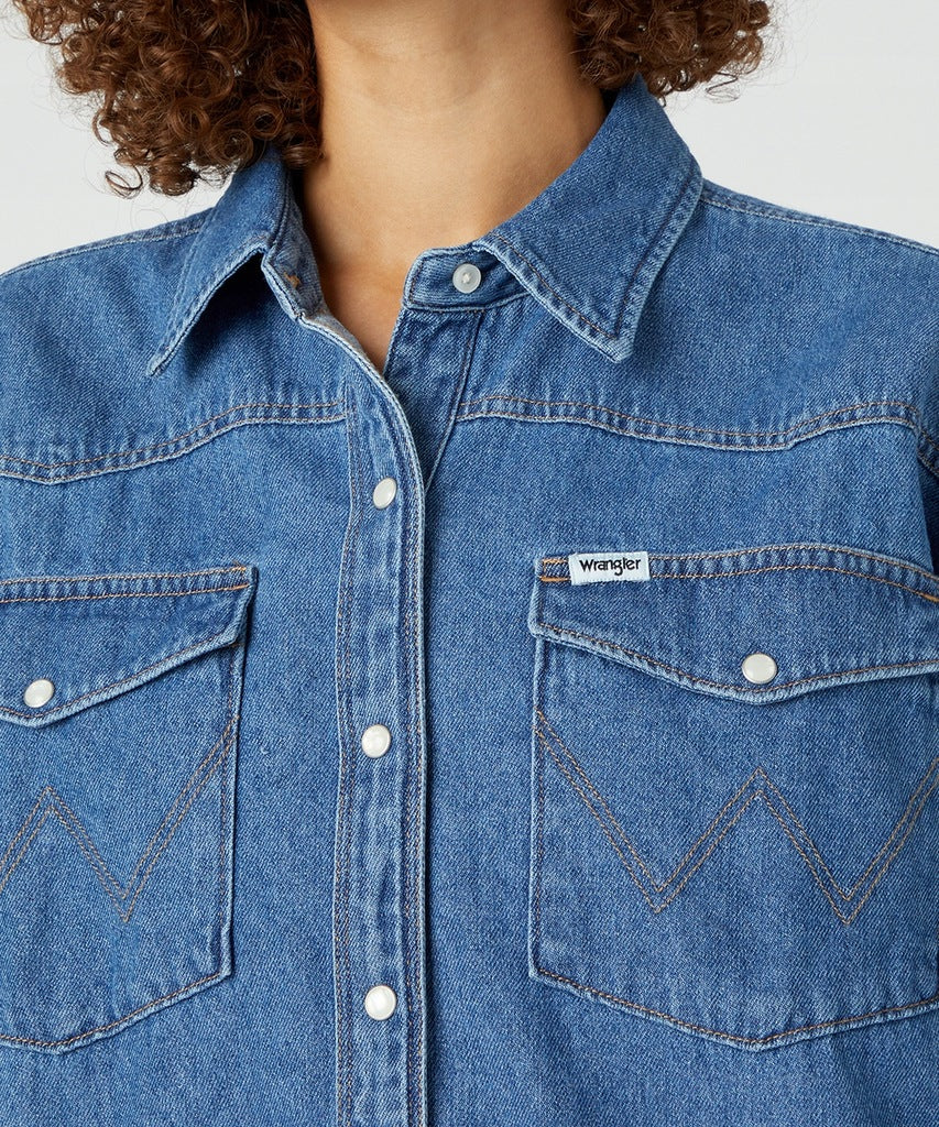 Wrangler Women's Mid Stonewash Jumbo Shirt |Wrangler In Lebanon
