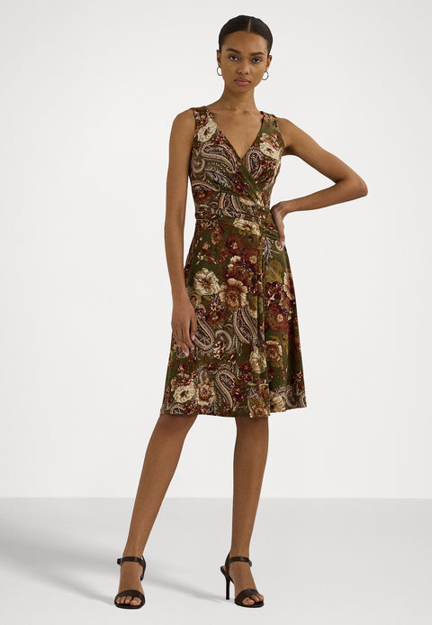 Lauren Ralph Lauren Women's Multi Green Floral Sleeveless Dress  | Lauren Ralph Lauren  in Lebanon