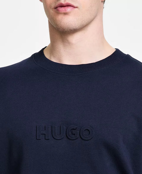 Hugo Boss Men's Navy Regular-Fit Dankobi Embossed Logo Sweatshirt | Hugo Boss In Lebanon