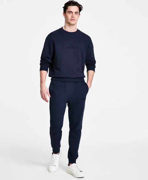 Hugo Boss Men's Navy Regular-Fit Dankobi Embossed Logo Sweatshirt | Hugo Boss In Lebanon