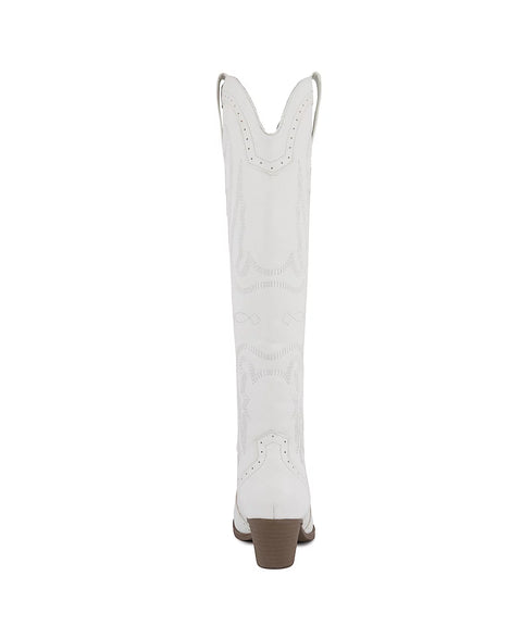 Sugar Women's White Tumbled Tall Tam Western Pull On Boots | Sugar In Lebanon