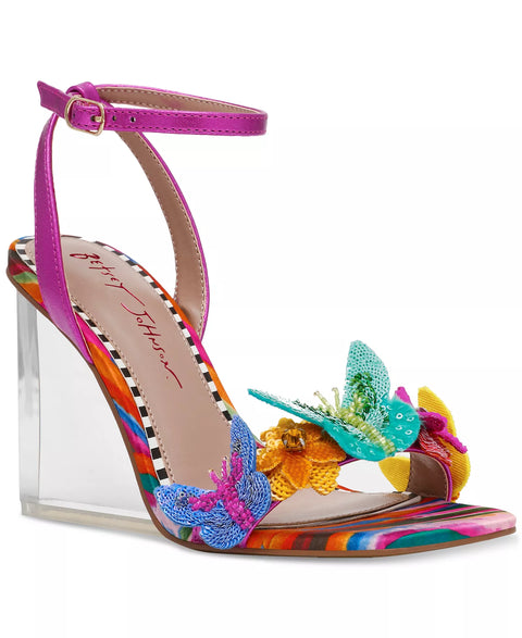Betsey Johnson Women's Multicolor Apolo Butterfly Lucite Wedge Sandals| Betsey Johnson in Lebanon