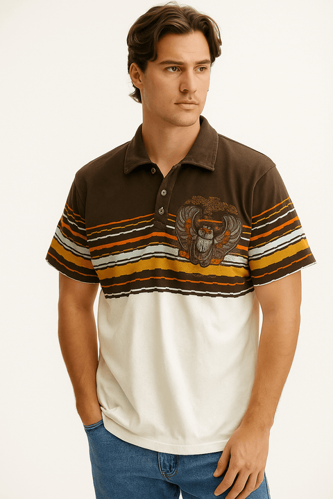 Ecko Unltd Men's Brown & White T-Shirt ABF4385