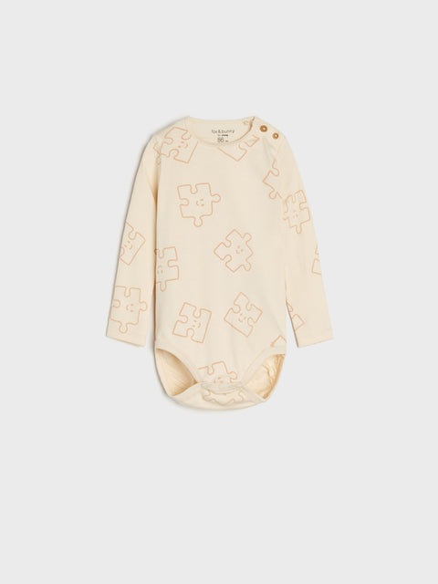 Sinsay Baby Boy's Beige Bodysuit With Print | Sinsay In Lebanon