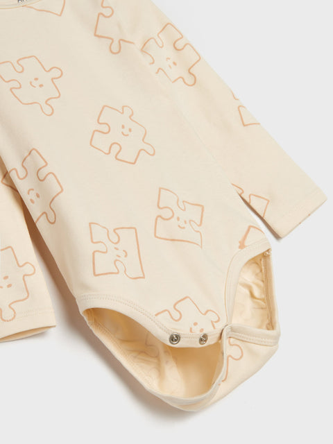 Sinsay Baby Boy's Beige Bodysuit With Print | Sinsay In Lebanon