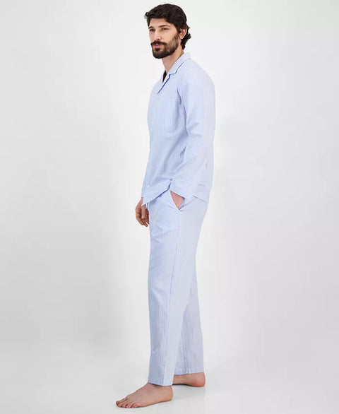 Club Room Men's Blue & White Stripe Pajama Set | Club Room In Lebanon