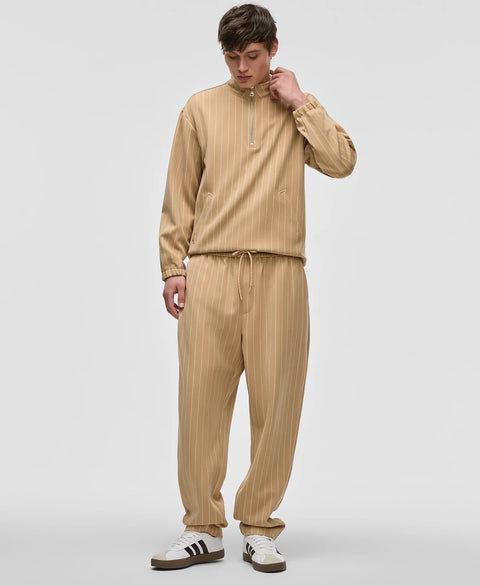 Mode of One Men's Tannin Regular-Fit Pinstripe Track Pants | Mode of One In Lebanon