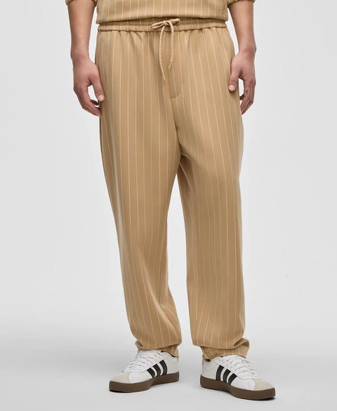 Mode of One Men's Tannin Regular-Fit Pinstripe Track Pants | Mode of One In Lebanon