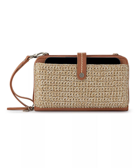 The Sak Women's Camel & Beige Iris Crochet Mini Crossbody Bag | The Sak In Lebanon