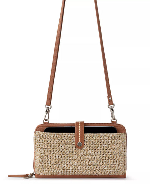 The Sak Women's Camel & Beige Iris Crochet Mini Crossbody Bag | The Sak In Lebanon