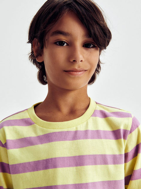 Reserved Boy's Yellow & Purple Stripped Long Sleeve Blouse |Reserved In Lebanon