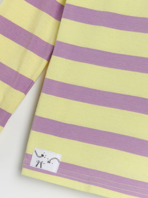 Reserved Boy's Yellow & Purple Stripped Long Sleeve Blouse |Reserved In Lebanon