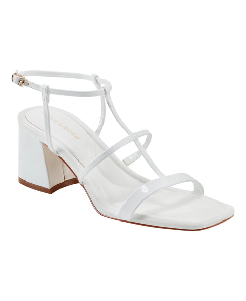Marc Fisher Women's White Patent Kadia Multi-Strap Sandals | Marc Fisher in Lebanon
