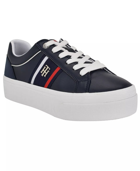 Tommy Hilfiger Women's Dark Blue  Badria Logo Platform Sneakers | Tommy Hilfiger in Lebanon