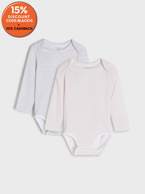Sinsay Baby Boy's White Bodysuits 2-Pack With Stripes | Sinsay In Lebanon