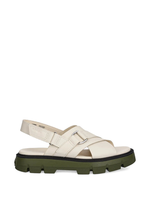 Sorel Women's Off White & Olive crossover slingback sandals | Sorel In Lebanon