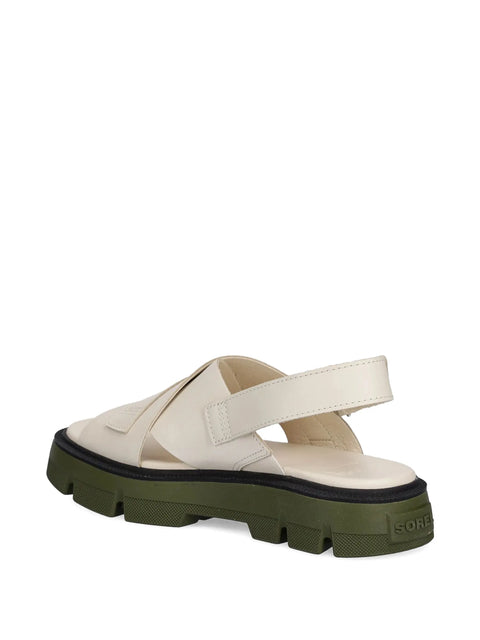 Sorel Women's Off White & Olive crossover slingback sandals | Sorel In Lebanon