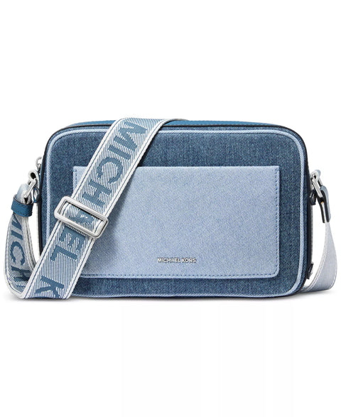 Michael Kors Women's Blue Denim Maeve Small East West Pocket Crossbody Bag | Michael Kors In Lebanon