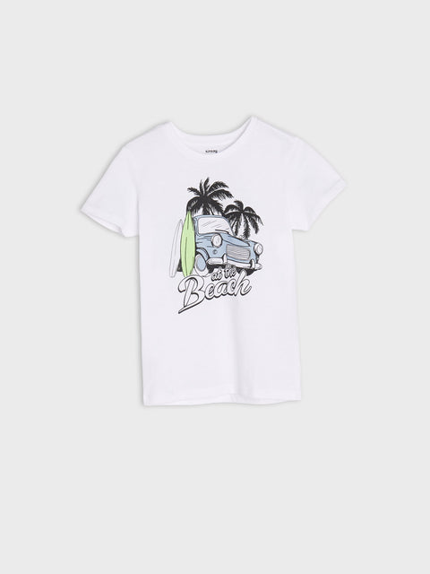 Sinsay Baby Boy's White T-Shirt With Decorative Print | Sinsay In Lebanon