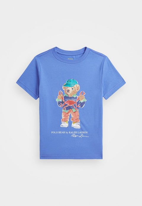 Polo Ralph Lauren Boy's Blue Bear Cotton T-Shirt  | Polo Ralph Lauren  in Lebanon