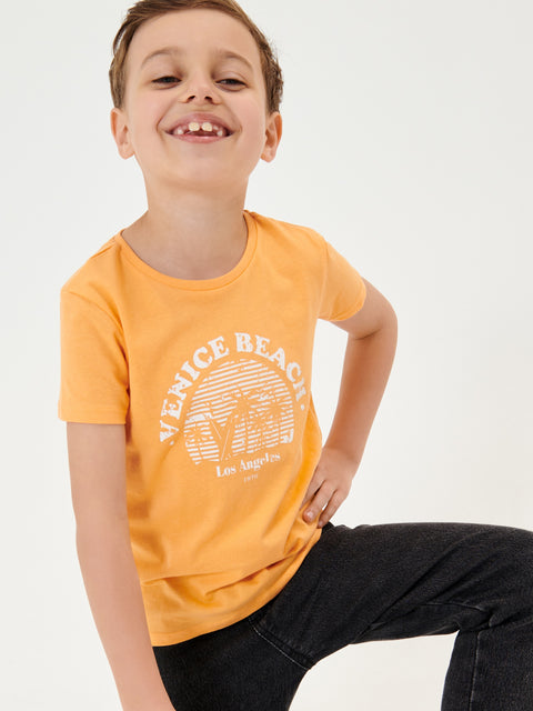 Sinsay Boy's Light Orange Printed T-Shirt | Sinsay In Lebanon