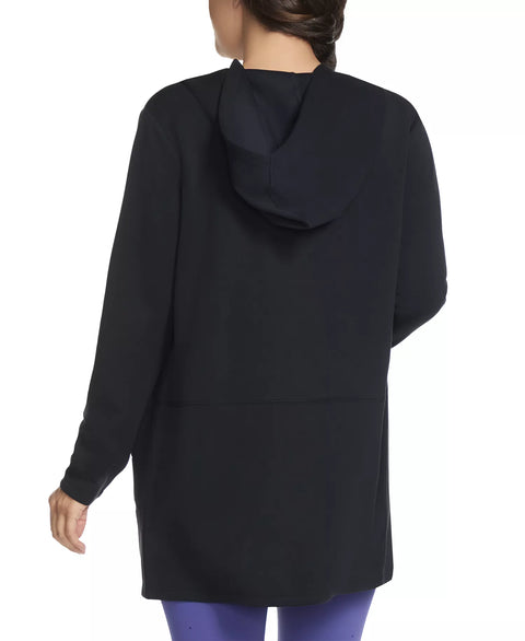 Skechers Women's Black Skechluxe Elevate Restful Hooded Jacket|Skechers In Lebanon