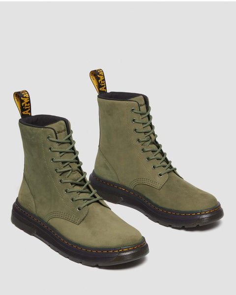Dr. Martens Men's Dms Olive Crewson Nubuck Leather Everyday Boots | Dr. Martens In Lebanon