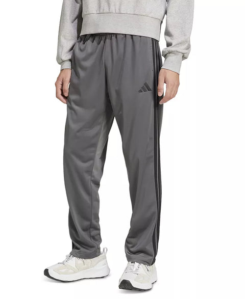 Adidas Men's Dark Gray 3-Stripes Regular Open Hem Track Pants | Adidas In Lebanon
