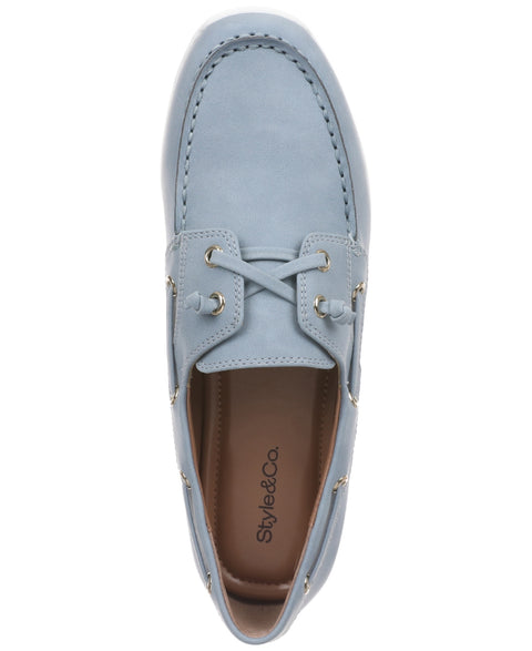 Style & Co Women's Light Blue Saffiee Boat Casual Shoes | Style & Co In Lebanon