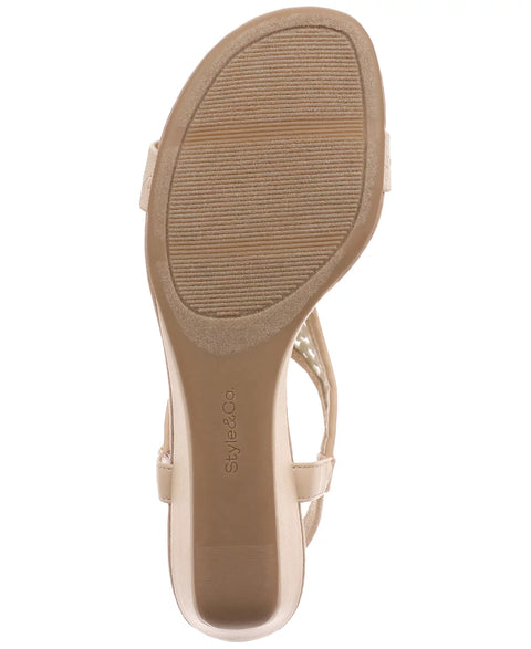 Style & Co Women's Cream Raffia Step N Flex Vacanzaa Wedge Sandals | Style & Co In Lebanon