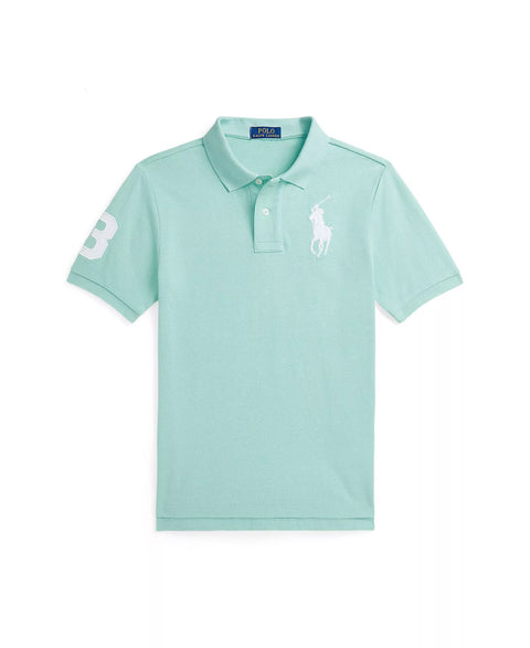 Polo Ralph Lauren Boy's Aqua Pony Cotton Mesh Polo T-Shirt | Polo Ralph Lauren In Lebanon