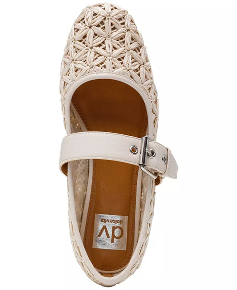 Dolce Vita Women's Cream Mellie Woven Buckle Mary Jane Flats |Dolce Vita In Lebanon