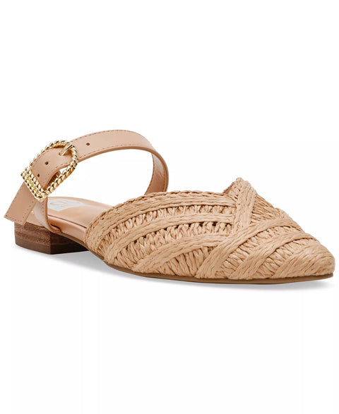 Dolce Vita Women's Beige Domain Raffia Woven Flat Pointed Toe Mules | Dolce Vita In Lebanon