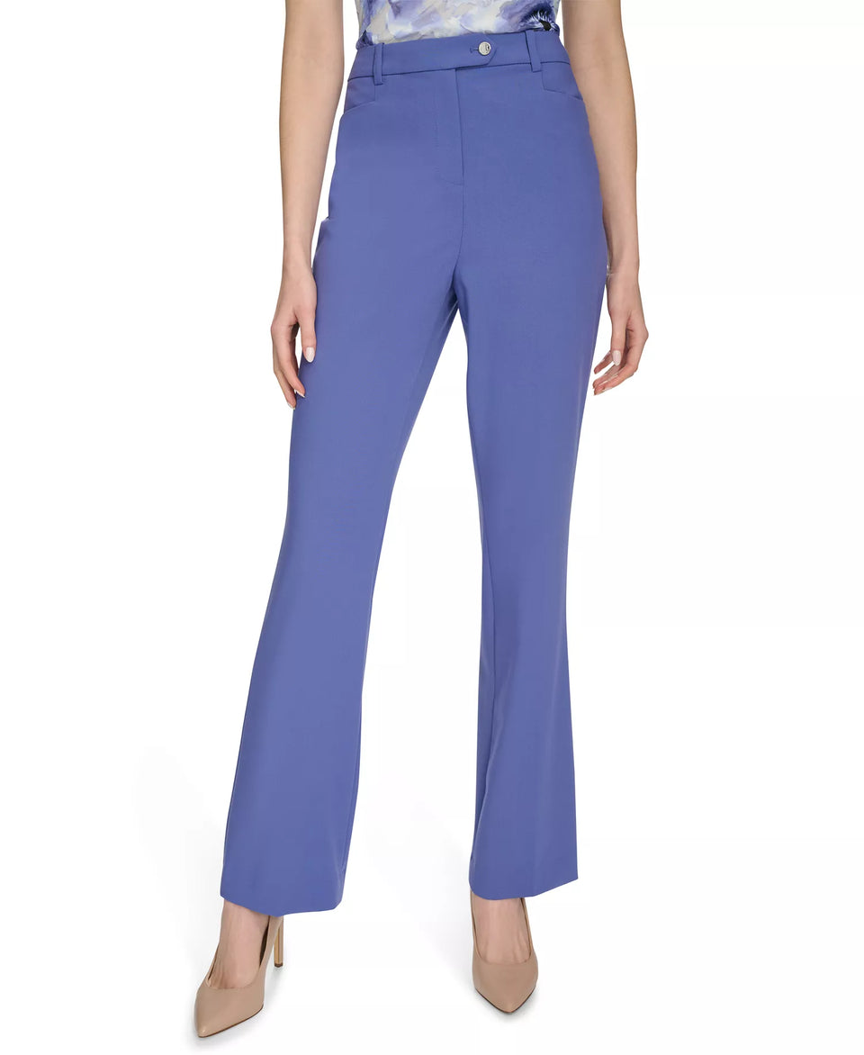 Calvin Klein Women's Dusty Blue Petite High-Rise Straight-Leg Pants | Calvin Klein In Lebanon