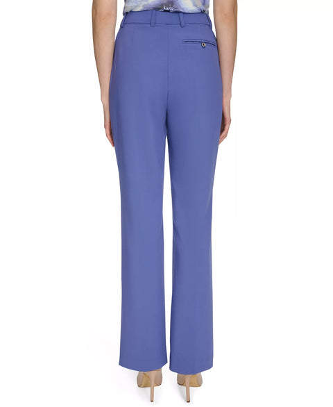 Calvin Klein Women's Dusty Blue Petite High-Rise Straight-Leg Pants | Calvin Klein In Lebanon