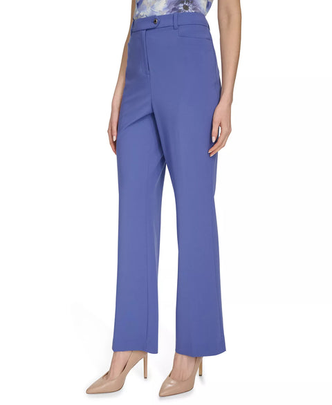 Calvin Klein Women's Dusty Blue Petite High-Rise Straight-Leg Pants | Calvin Klein In Lebanon