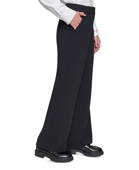 Karl Lagerfeld Paris Women's Black Boot Cut High-Rise Pants | Karl Lagerfeld Paris In Lebanon