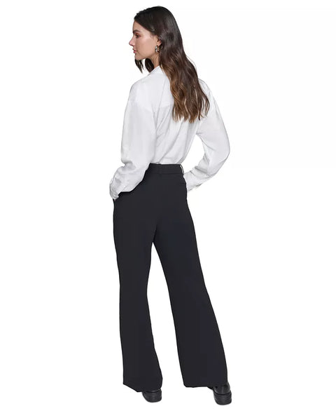 Karl Lagerfeld Paris Women's Black Boot Cut High-Rise Pants | Karl Lagerfeld Paris In Lebanon