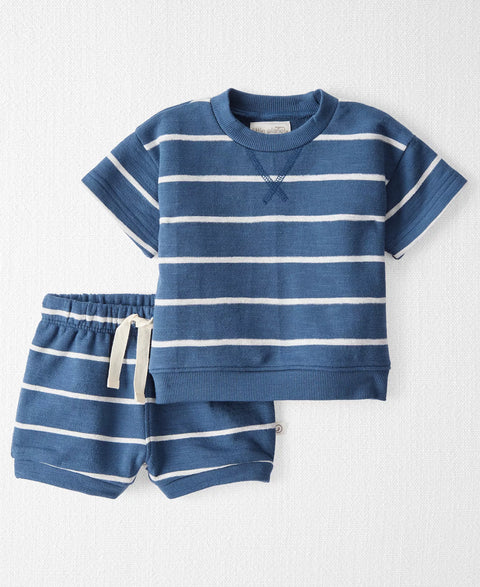 Carter's Just One You Baby Boy's Blue 2-Pc. Organic Cotton French Terry Top & Shorts Knit Set | Carter's Just One You In Lebanon